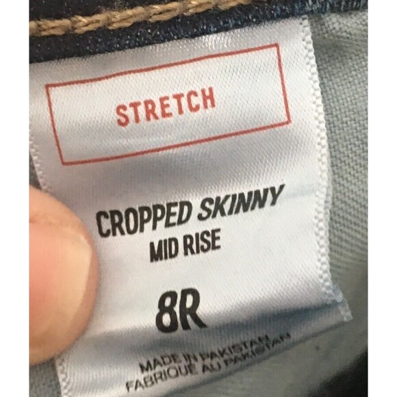 Express Jeans Women's Size 8 Regular Blue Stretch Cropped Skinny - Picture 8 of 11
